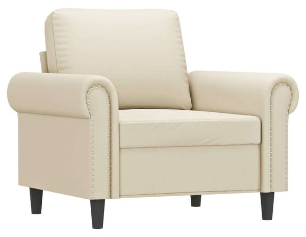 VidaXL krémszínű műbőr kanapéfotel 60 cm