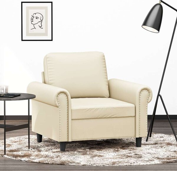 VidaXL krémszínű műbőr kanapéfotel 60 cm