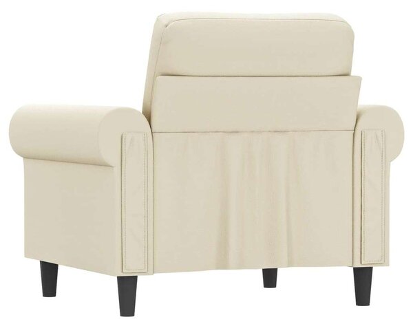 VidaXL krémszínű műbőr kanapéfotel 60 cm