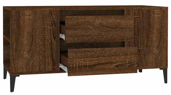 Barna tölgy színű szerelt fa TV-szekrény 102x44,5x50 cm