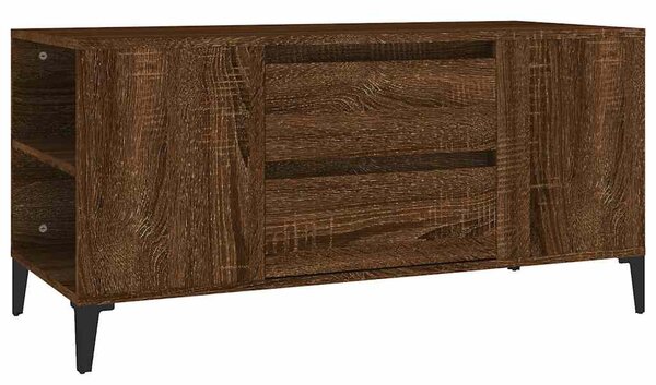 Barna tölgy színű szerelt fa TV-szekrény 102x44,5x50 cm