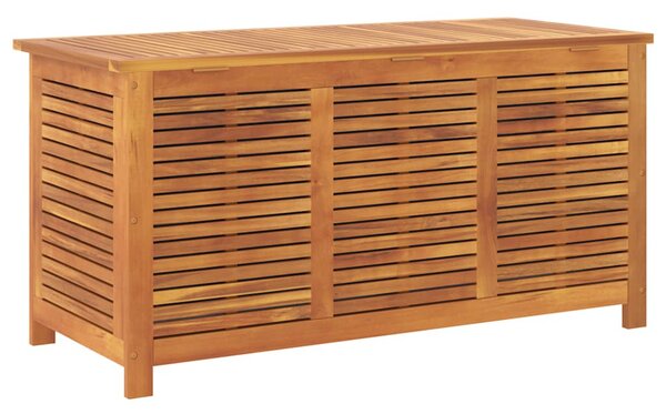 Tömör akácfa kerti tárolóláda zsaluval 113 x 50 x 56 cm