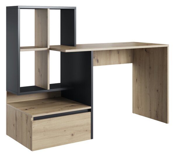Íróasztal artisan tölgy/antracit színkombinációban PACO PC02