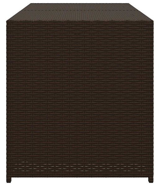 Barna polyrattan kerti tárolóláda 283 L