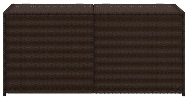 Barna polyrattan kerti tárolóláda 283 L