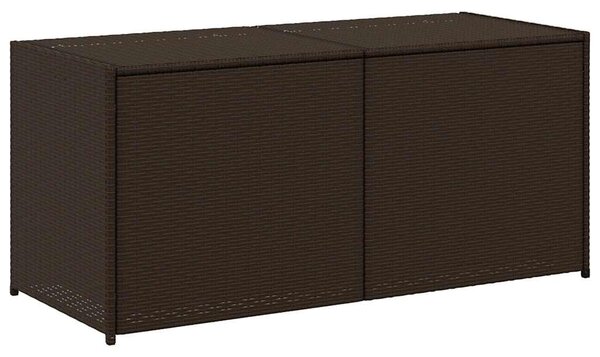 Barna polyrattan kerti tárolóláda 283 L