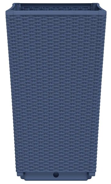 2 db kékszürke polipropilén kerti ültetőláda 32,5 x 32,5 x 57 cm