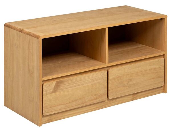 SAUDA tölgyszínű tömör fenyőfa TV-szekrény 99 x 43 x 55 cm