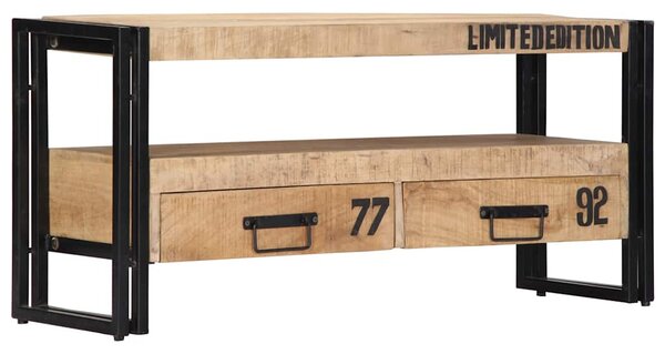 Tömör mangófa TV-szekrény 100 x 30 x 45 cm