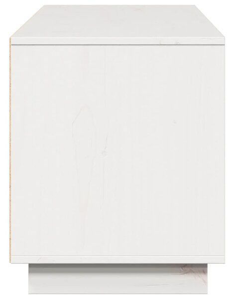 Fehér tömör fenyőfa TV-szekrény 156 x 37 x 45 cm