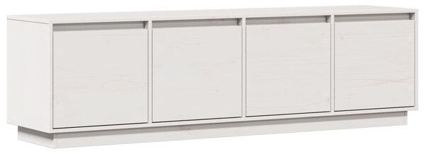 Fehér tömör fenyőfa TV-szekrény 156 x 37 x 45 cm