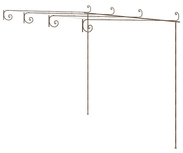 Antik barna vas kerti pergola 4 x 3 x 2,5 m