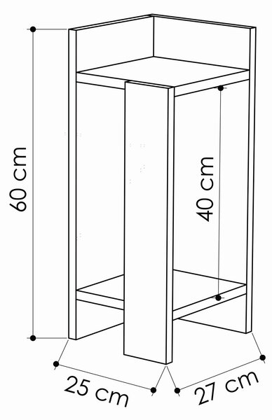 Éjjeliszekrény Elmo 2 (mokka) (B)