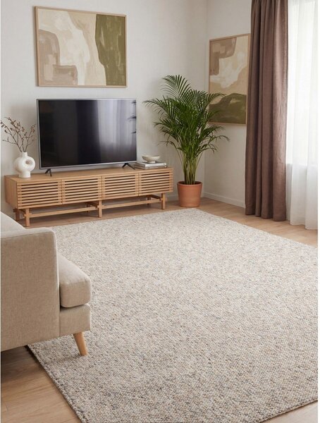 Szürke-krémszínű mosható szőnyeg 240x340 cm Rocco Dark Cream – Elle Decoration