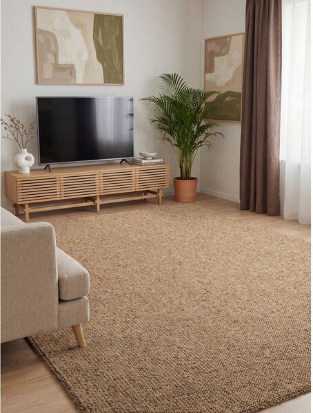 Világosbarna mosható szőnyeg 80x150 cm Rocco Caramel – Elle Decoration
