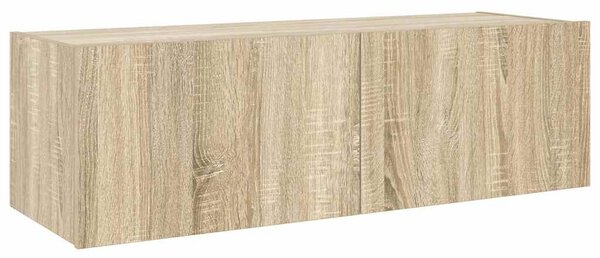 Sonoma tölgy színű fali TV-szekrény LED-ekkel 100 x 35 x 31 cm