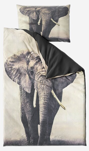 3D mikroszálas SLON szürke ágyneműhuzat Ágyneműhuzat mérete: 70 x 90 cm | 140 x 200 cm