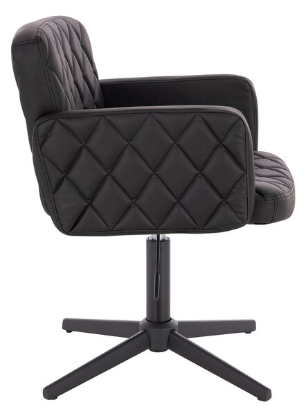 HC802CROSS Fekete Modern Műbőr Szék Fekete lábbal