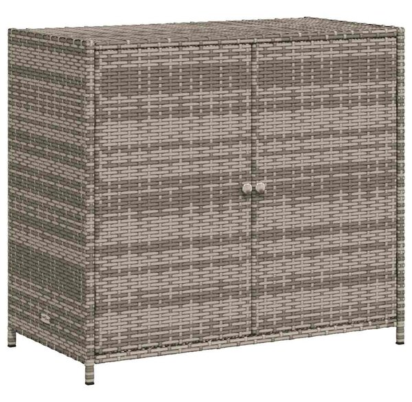 Szürke polyrattan kerti tárolószekrény 83x45x76 cm
