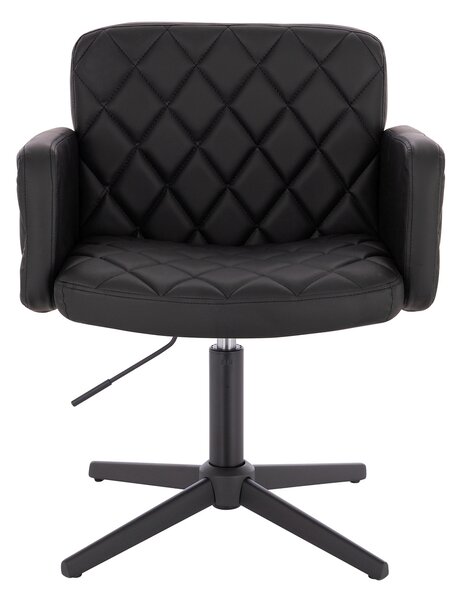 HC802CROSS Fekete Modern Műbőr Szék Fekete lábbal