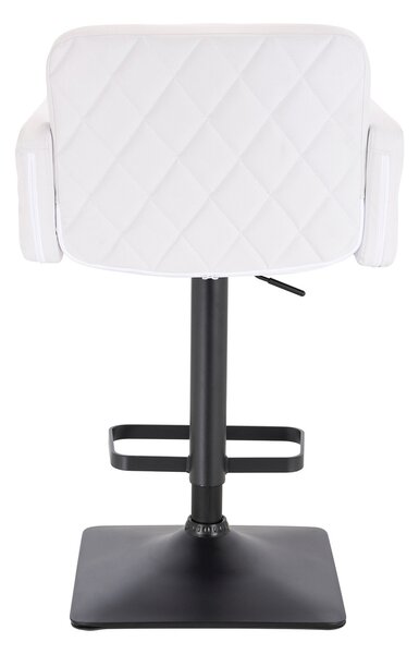 HC802KW Fehér Modern Műbőr Szék Fekete lábbal