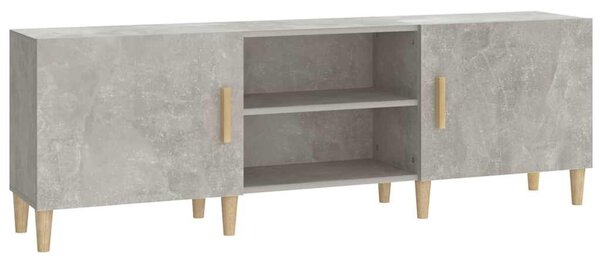 Betonszürke szerelt fa TV-szekrény 150 x 30 x 50 cm