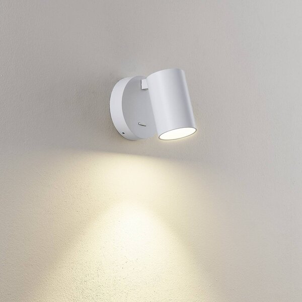 Deko-Light CAN TILT fali spotlámpa, fehér, Ø 10 cm, fém, kapcsoló, GU10, Fehér / opál, Nappali / Étkező, Alumínium