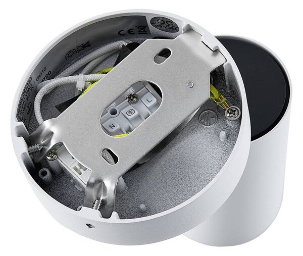 Deko-Light CAN TILT fali spotlámpa, fehér, Ø 10 cm, fém, kapcsoló, GU10, Fehér / opál, Nappali / Étkező, Alumínium