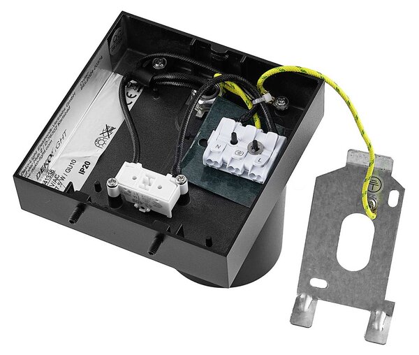 Deko-Light CAN TILT fali spotlámpa, fekete, 10 x cm, fém GU10 kapcsoló, Fekete, Nappali / Étkező, Alumínium