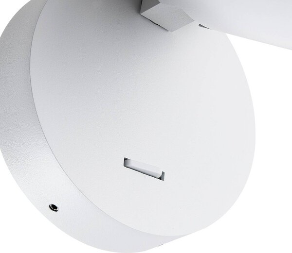 Deko-Light CAN TILT fali spotlámpa, fehér, Ø 10 cm, fém, kapcsoló, GU10, Fehér / opál, Nappali / Étkező, Alumínium