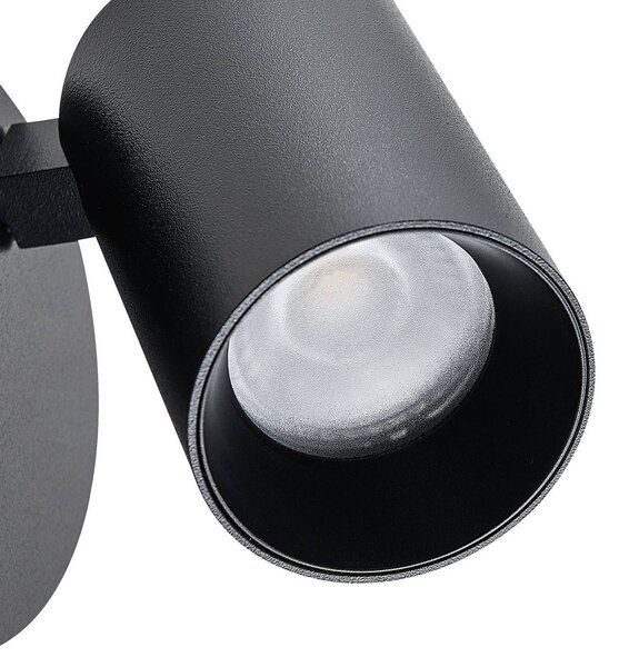 Deko-Light CAN TILT fali spotlámpa, fekete, Ø 10 cm, fém GU10 kapcsoló, Fekete, Nappali / Étkező, Alumínium