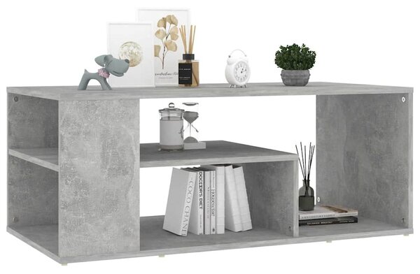 Betonszürke szerelt fa dohányzóasztal 100 x 50 x 40 cm