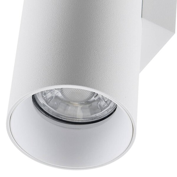 Deko-Light CAN fali világítás, fehér, 2 izzós, magasság 22 cm, fém, GU10, dimmelhető, Fehér / opál, Nappali / Étkező, Alumínium