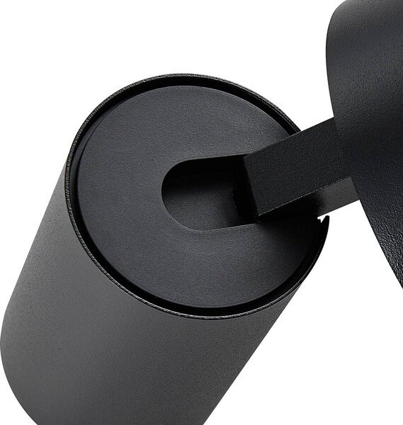 Deko-Light CAN TILT fali spotlámpa, fekete, Ø 10 cm, fém kapcsoló USB, Fekete, Nappali / Étkező, Alumínium