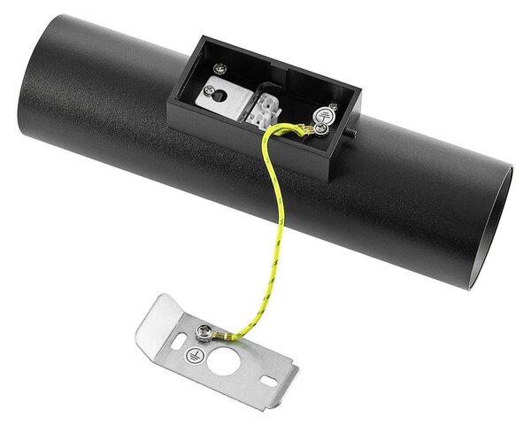 Deko-Light CAN fali világítás, fekete, 2 izzós, magasság 22 cm, fém, GU10, dimmelhető, Fekete, Nappali / Étkező, Alumínium
