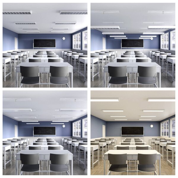 Deko-Light LED panel PRO OFFICE SANO, 123 x 33 cm, dimmelhető, fehér fém CCT, dimmelhető, Fehér / opál, Dolgozószoba / Iroda, Alumínium