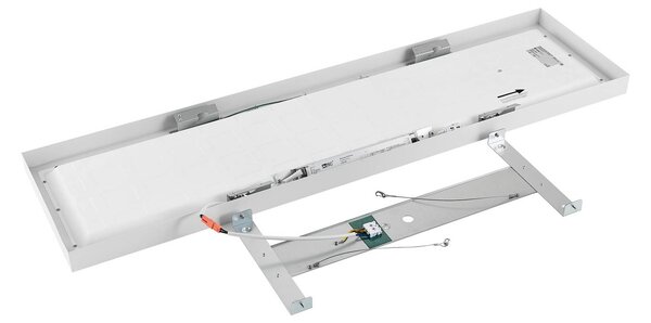 Deko-Light LED panel PRO OFFICE SANO, 123 x 33 cm, dimmelhető, fehér fém CCT, dimmelhető, Fehér / opál, Dolgozószoba / Iroda, Alumínium