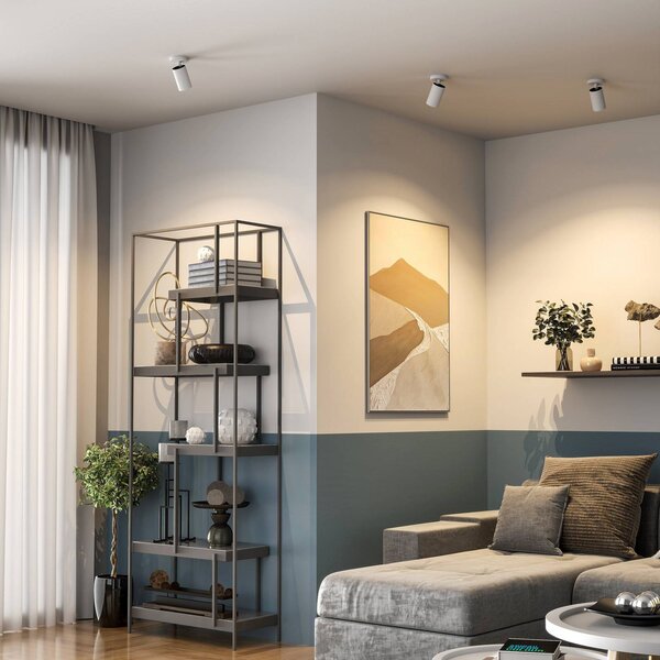 Deko-Light CAN TILT mennyezeti spotlámpa, fehér, Ø 8 cm, 1 izzó, fém, GU10, dimmelhető, Fehér / opál, Nappali / Étkező, Alumínium