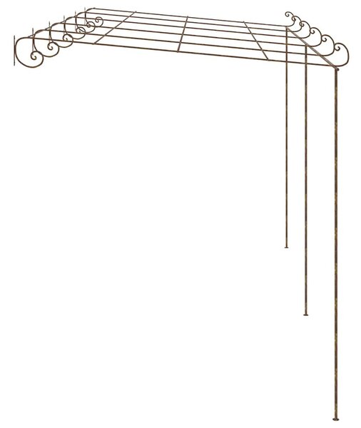 Antik barna vas kerti pergola 6 x 3 x 2,5 m
