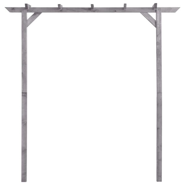 Szürke impregnált fenyőfa kerti pergola 200 x 40 x 205 cm