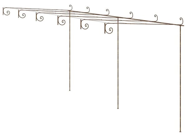 Antik barna vas kerti pergola 6 x 3 x 2,5 m