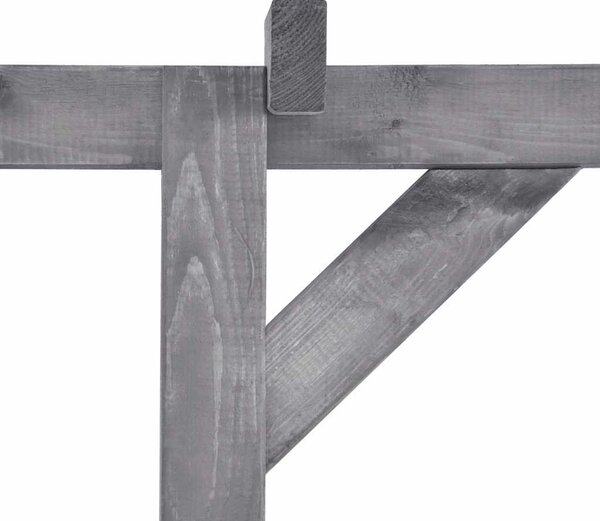 Szürke impregnált fenyőfa kerti pergola 200 x 40 x 205 cm