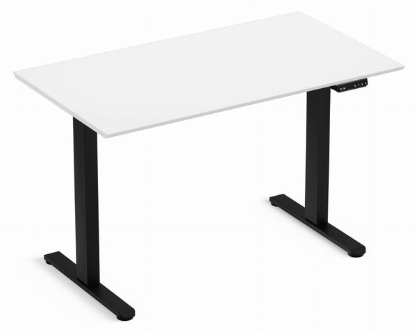 Elektromosan állítható magasságú íróasztal 120x67cm fehér / fekete | LVN System Control Flex+