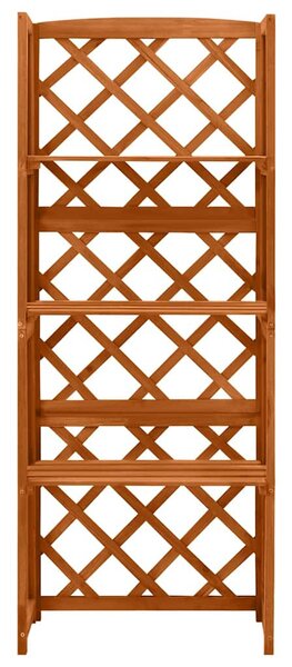 Tömör fenyőfa lugasrács polcokkal 55 x 30 x 140 cm