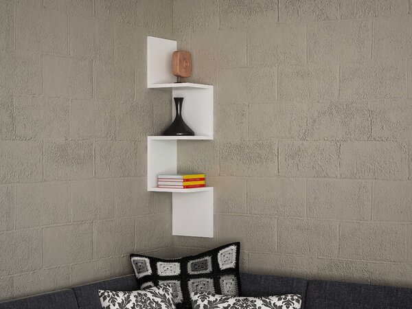 Fali polc Corner - White
