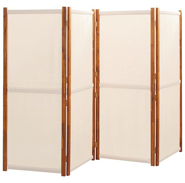 Fehér 4 paneles térelválasztó 280x180 cm