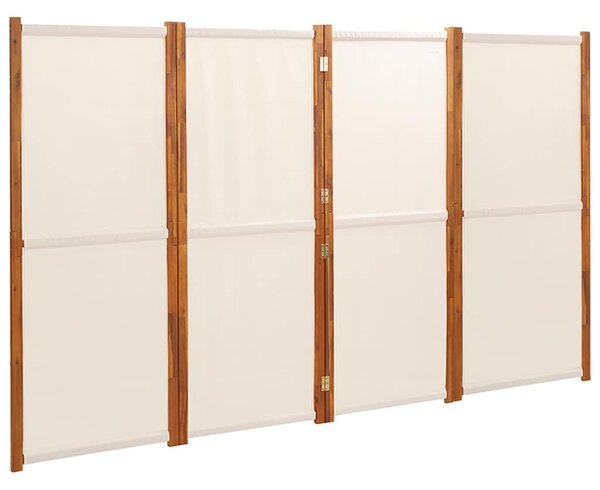Fehér 4 paneles térelválasztó 280x180 cm