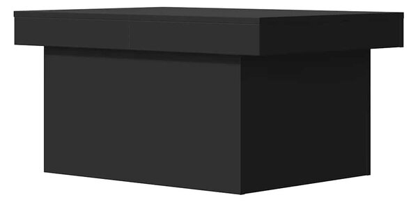 Fekete szerelt fa dohányzóasztal 80 x 55 x 40 cm