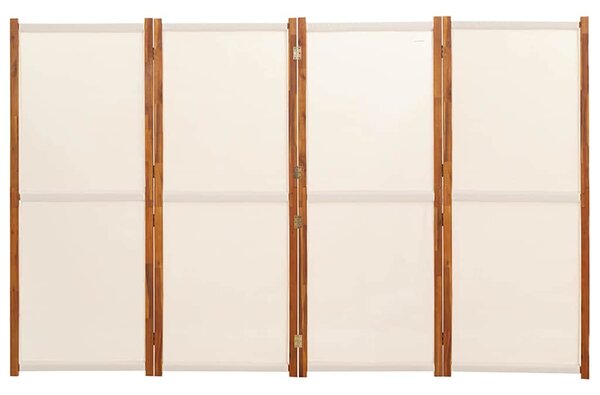 Fehér 4 paneles térelválasztó 280x180 cm