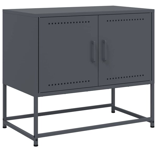 Antracitszürke acél TV-szekrény 68,5x39x60,5 cm